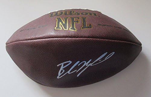 בייקר מייפילד חתימה את וילסון NFL כדורגל עם הוכחה, תמונה של חתימת בייקר עבורנו, אוקלהומה סופרים, גביע הייסמן 2017, פרוספקט טופ, טיוטת