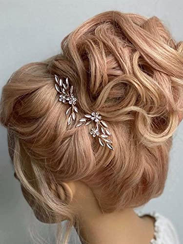 Brihasory 3PCS סיכת שיער זהב לנשים או לבנות וינטג 'עלים שיער שיער שיער אביזרי שיער לחתונה לכלות בעבודת יד אלגנטיות נמר