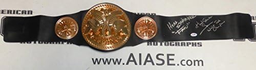 Rikishi Fatu & Samu חתמו על חגורה ראשית WWE חגורת PSA/DNA COA TAG Team Auto - גלימות היאבקות, גזעים וחגורות חתימה