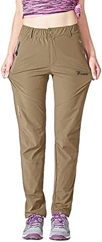 מכנסי טיול חיצוניים של Rdruko לנשים משקל קל משקל מהיר עמיד במים יבשים עמידים בפני מכנסי דיג עם כיסים