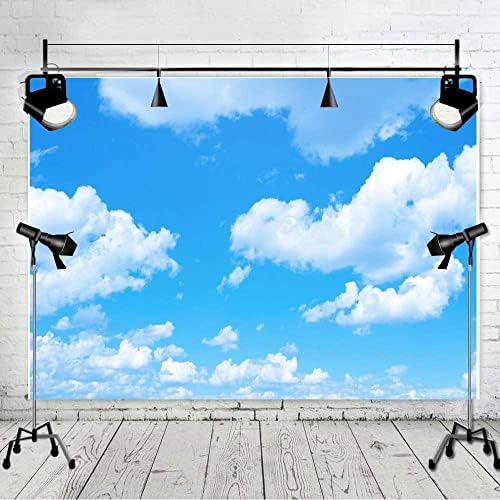 פאנגהוי 7 * 5 רגל ויניל צילום תפאורות כחול שמיים לבן ענן סאני שמיים תמונה רקע תינוק מקלחת מסיבת יום הולדת סטודיו אבזרי תא באנר