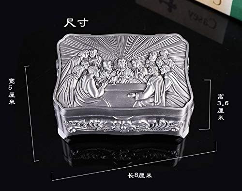 קופסת תכשיטים מתכתית בסגנון אירופאי קופסת תכשיטים קריאייטיב רטרו נוצרי קופסת תכשיטים קטנים