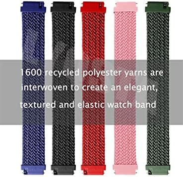 DFAMIN 20 ממ 22 ממ רצועת סולו קלועה לרצועת סולו עבור Huawei Watch GT 2 Pro Bracelet Bandband להקת Samsung Galaxy Watch 4