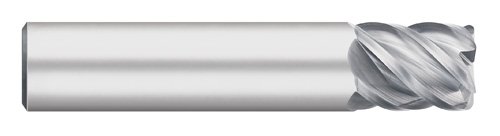 טיטאן טק61612 מוצק קרביד סוף מיל, בדל אורך, 5 חליל, פינת רדיוס, 45 תואר זווית סליל, ללא ציפוי, 3/16 חיתוך קוטר, 2 אורך כולל 3/8 אורך של