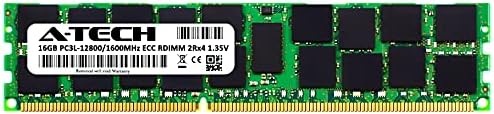 החלפת A -Tech 16GB עבור Dell 20D6F - DDR3 1600MHz PC3-12800 ECC רשומה RDIMM 2RX4 1.35V - מקל זיכרון שרת יחיד מקל זיכרון