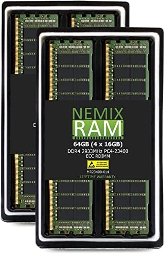 64GB 4x16GB DDR4-2933MHz PC4-23400 288 פינים זיכרון RDIMM עבור Apple Mac Pro 2019 7,1 מאת Nemix Ram