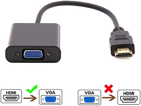 HD 1080p HDMI לממיר כבלים VGA HDMI זכר ל- VGA Famale Converter מתאם אנלוגי דיגיטלי לטלוויזיה מחשב נייד טלוויזיה טלוויזיה