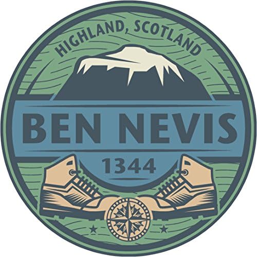 הרים סגלגלים בן נביס סקוטלנד 4x4 מדבקות מדבקות מתות ויניל - עשוי ונשלח בארהב