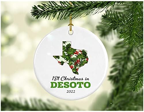 קישוט לחג המולד ביתי חדש 2022 Desoto Texas חג המולד הראשון בבית החופש החדש שלנו לחופשת הבית מתנה לחג חג המולד די כפרי בביתנו החדש MDF