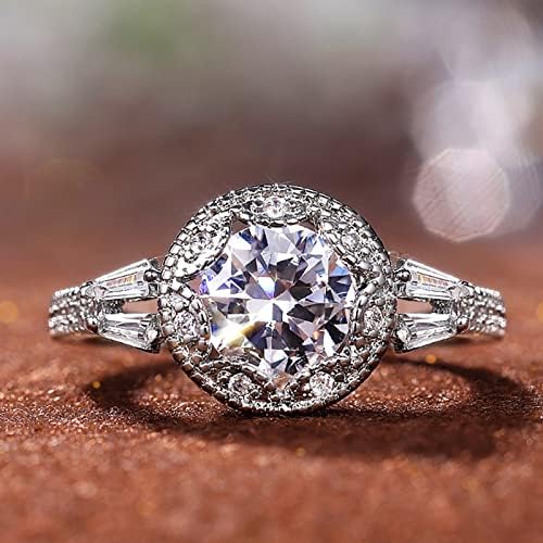 2023 נשים של זירקוניה בלינג יהלומי אירוסין חתונה טבעת בת טבעת להתפלל מעל זה