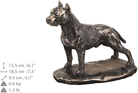 אמריקאי סטאפורדשייר טרייר 2, כד עבור כלב אפר זיכרון עם פסל, לחיות מחמד של שם וציטוט-ארטדוג אישית