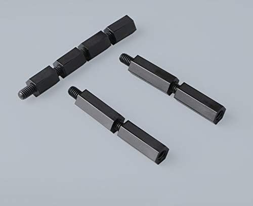 בורג 30/20/10 יחידות M3L+6 ממ חוט מרווח שחור בורג פלסטיק ללוח האם PCB קבוע ניילון ניילון עמוד מרווח עמדות -