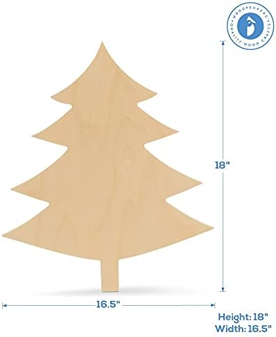 עץ חג המולד עץ מגזרת 18 אינץ, חבילה של 3, שימוש כמו עץ דלת קולב או חג המולד קרפט, על ידי נקרים