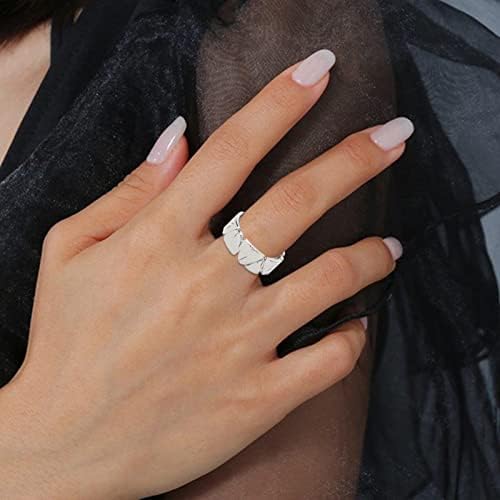 יסטו פשוט טבעות לנשים פשוט גיאומטרי טבעת רטרו אישיות אופנה טמפרמנט פתוח משותף טבעת האהבה יום מתנה