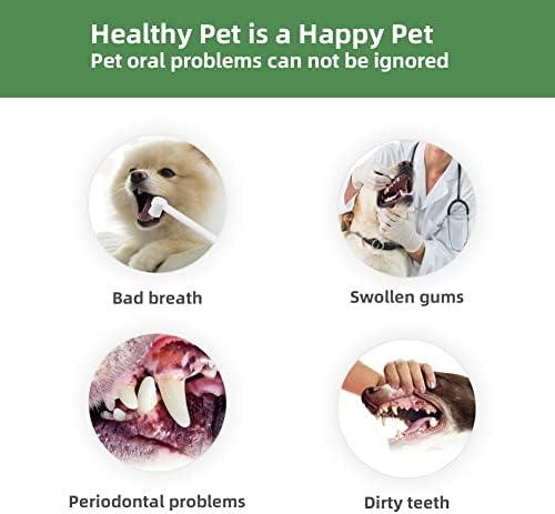 כלב מברשות שיניים חתול שיניים טיפול היגיינה מברשות שיניים ניקוי מפחית פלאק & מגבר; אבנית הצטברות עבור גורים, כלבים גדולים, חתולים, ורוב