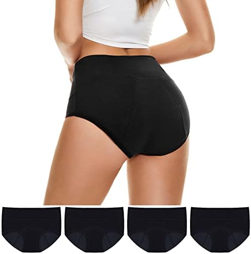 בגדים לקיים יחסי מין ב -4 חתיכות במותניים גבוהות תחתונים עמידים בפני דליפות לנשים בתוספת תחתונים בגודל גודל פריטי משלוח מהיר.