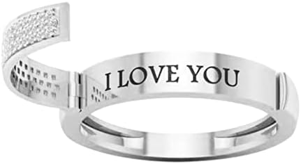 2023 חדש טבעת פתוח חריטה אופנה טמפרמנט משובץ כיסוי זירקון טבעת טבעות רגוע טבעת נשים