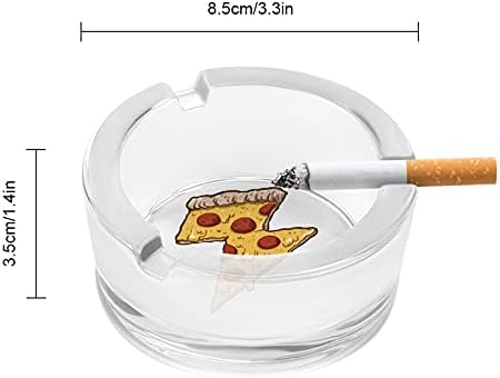 רעם מגניב פיצה פיצה קריסטל סיגריות וסיגרים מחזיק מגש אפר מכוס עגול עגול מקורה עיצוב חיצוני