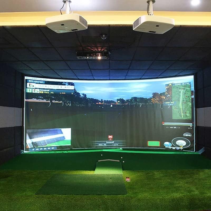 FZZDP גולף סימולטור סימולטור השפעה תצוגה מסך הקרנת מסך מקורה חומר בד לבן גולף תרגיל גולף יעד