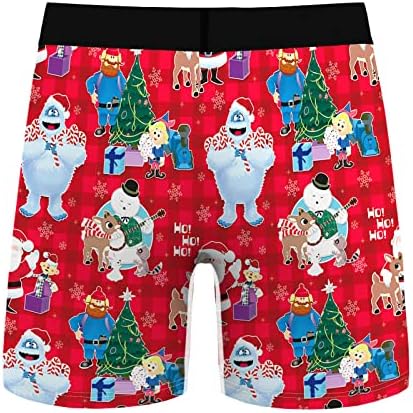 תקצירי חג המולד של Neferlife, גברים תקצירים מצחיקים תחתונים תחתונים ספורטיביים תקצירים רכים נושמים מתנות איסור פרס