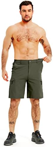 מכנסי טיולי מטען לגברים מכנסיים קצרים קלים משקל קל משקל מפעיל מכנסיים קצרים של דיג גולף יבש מהיר אימון חיצוני