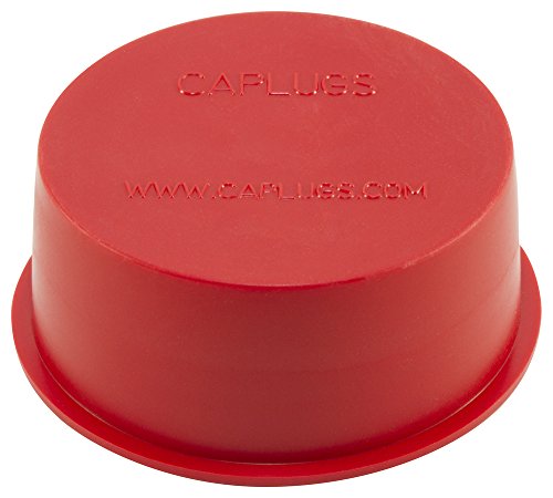 CAPLUGS QTV6Q1 כובע ויניל מחודד פלסטיק ותקע. TV-6, PVC, CAP OD 0.434 מזהה תקע 0.556, אדום
