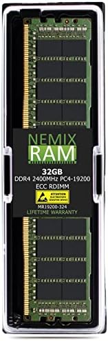 NEMIX RAM 32GB DDR4 2400MHz PC4-19200 RDIMM החלפת Dell SNPCPC7GC/32G A8711888 PowerEdge R430, R530, R630, R730, R830, R930, T430, T630,