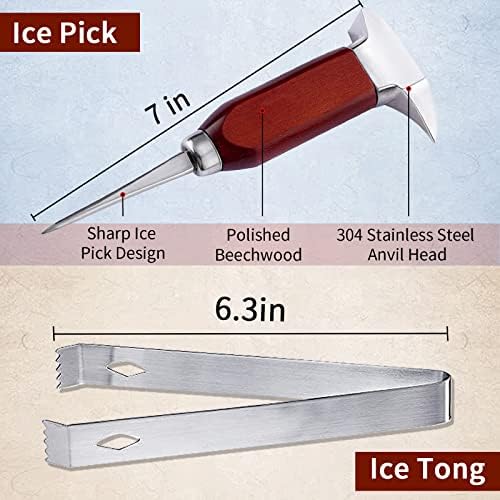 פיק קרח - מגרסת קרח נירוסטה בגודל 7 אינץ
