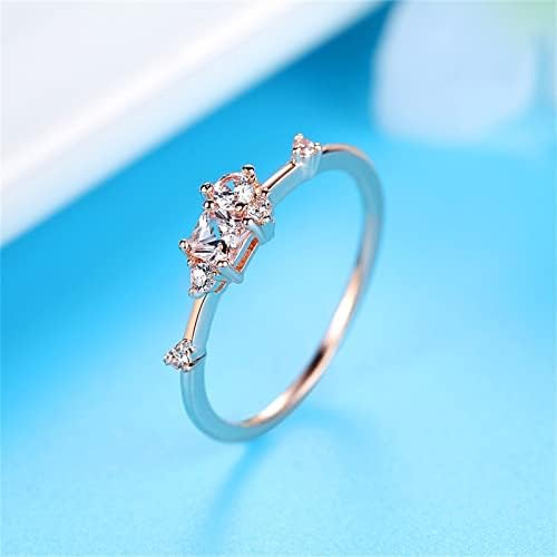 כיכר טבעת פשוט הצעת טבעת סדיר קטן יהלומי זירקון טבעת האהבה יום מתנה טורקיז טבעות מערבי