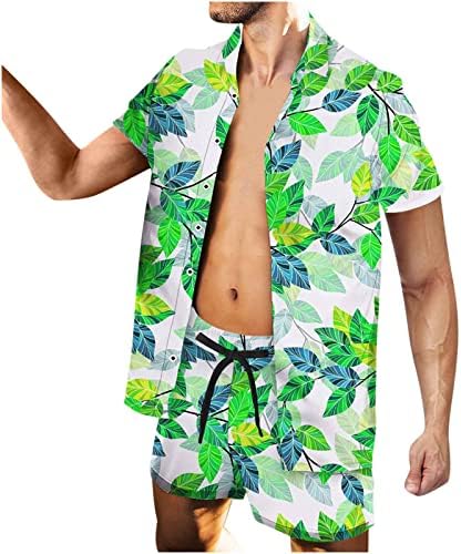 גברים חולצות פרחוניות חולצות ומכנסיים קצרים בהוואי