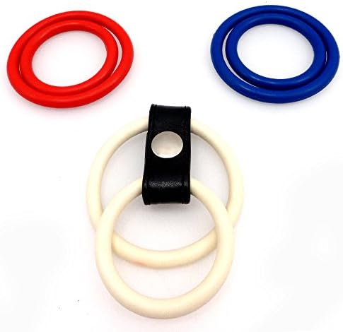 טבעת זין M2M אדום/לבן/מחליף כחול כהה ניטריל, 0.8 אונקיה