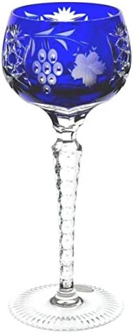 אג ' קה מרסלה ענבים קובלט כחול לחתוך כדי ברור בדק קריסטל יין גביע