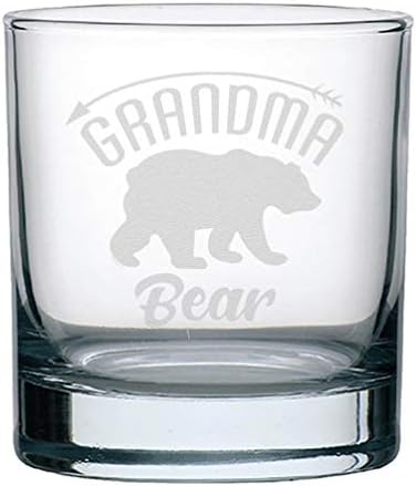 Veracco Granma Bear זכוכית ויסקי כוס יום הולדת מצחיק לסבתא
