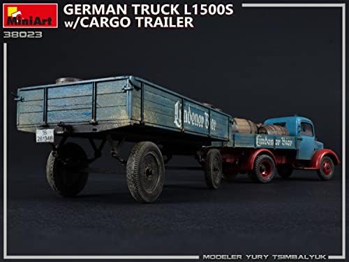 מיניארט 1/35 קנה מידה משאית גרמנית ל1500 עם נגרר מטען-ערכת בניית דגמים מפלסטיק 38023