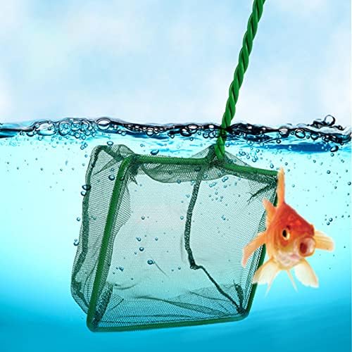 אקווריום נטו רשת בסדר קטן דגים לתפוס רשתות עם פלסטיק ידית, סט של 4