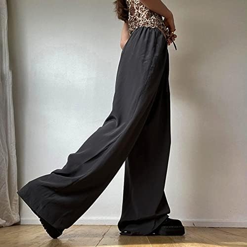 ZDFER נשים מכנסי מטען רחבים מכנסי טרנינג מכנסי טרנינג מגרש סתיו סתיו מכנסי רגל רופפים רופפים עם כיס