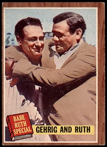 1962 Topps 140 NRM Babe Ruth/Lou Gehrig New York Yankees VG Yankees