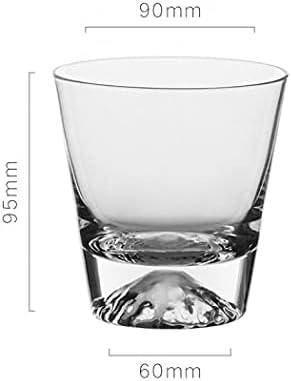 זכוכית זכוכית זכוכית, וינטג 'ויסקי אלגנטית זכוכית עבה משוקלל משוקללים כוסות סלעים, סלעי בסיס כבדים כוסות כלי זנה, משקאות בורבון וקוקטייל
