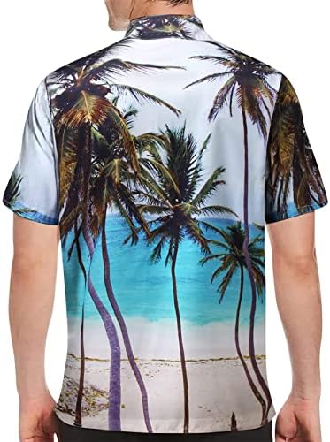 חולצות גוויאברה קובניות מודפסות של חוף גברים