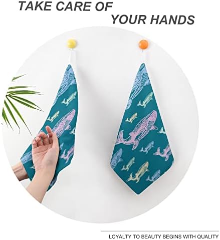 לווייתני מגבת יד דפוס מגבות יד עיצוב שרוך מגבות לספורט מטבח אמבטיה