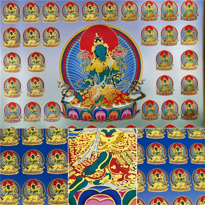 Gandhanra 100 ירוק טרה, ח'דיראוואני, Jetsun Dolma, טיבטי Thangka Art Art, Buddhist Thangka Brocade, Buddha שטיח עם Scroll