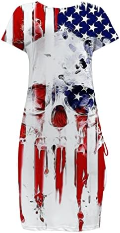 שמלת קיץ קלת משקל יום עצמאות נשים דפוסי דגל אמריקאיים