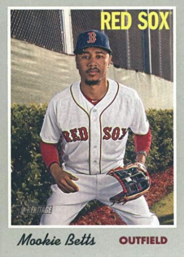 2019 Topps Heritage 78 Mookie Betts Boston Red Sox כרטיס בייסבול