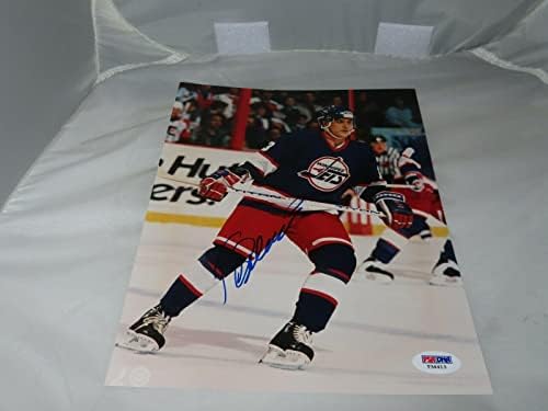 Teemu Selanne חתמה על וויניפג ג'טס 8x10 צילום חתימה PSA/DNA COA 1A - תמונות NHL עם חתימה