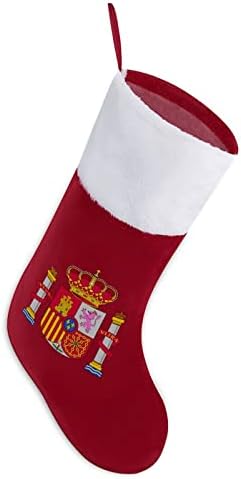 מעיל הנשק של ספרד בהתאמה אישית של גרב חג המולד של חג המולד קישוטי מפלגה משפחתית
