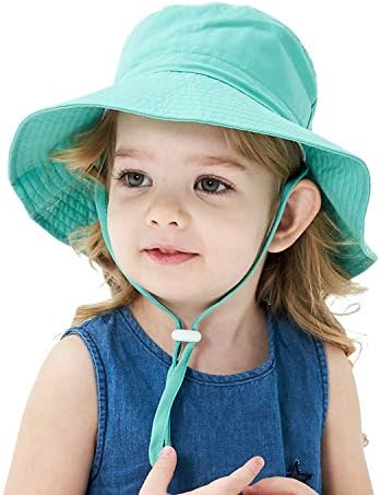 זנדו תינוק בנות שמש כובע תינוק קיץ כובע עד 50 + שמש הגנת כובע רחב ברים דלי כובעי עבור תינוק בנות בני