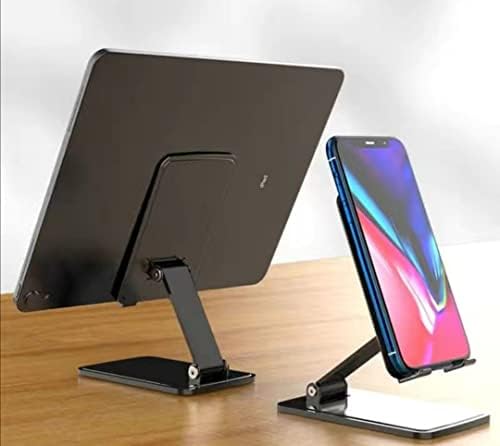 עמדת טלפון של Ladumu לשולחן עבודה עשויה פלדה בגודל קטן לשימוש קל לטלפון סלולרי נייד קל לקישור מקורה מקורה למשרד