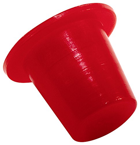 Caplugs 99394267 כובע ותקע מחודד מפלסטיק. T-2X, PE-LD, CAP OD 0.267 מזהה תקע 0.396, אדום