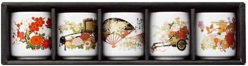 סט של 5 כוסות מיני סאקה צבע יפני 4.3 סמ כלי חרסינה