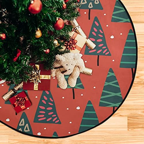עץ חג המולד חמוד עץ חג המולד מחצלת עץ עמיד למים שטיח מחצלת מגש מתחת לאביזר עץ חג המולד לאספקת בית הגנה על רצפה 28 אינץ '